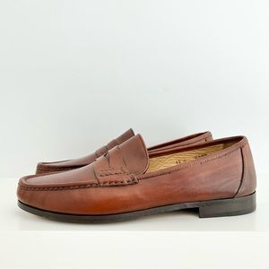 Vintage Bruno Magli Penny Loafers, Made in Italy, Brown, Size Men’s 13 W,